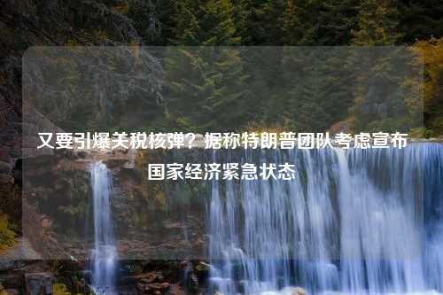 又要引爆关税核弹？据称特朗普团队考虑宣布国家经济紧急状态