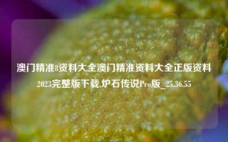 澳门精准8资料大全澳门精准资料大全正版资料2023完整版下载,炉石传说Pro版_25.36.55