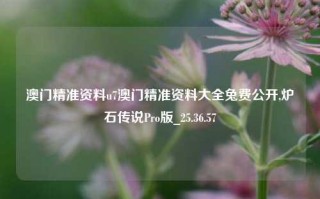 澳门精准资料u7澳门精准资料大全兔费公开,炉石传说Pro版_25.36.57