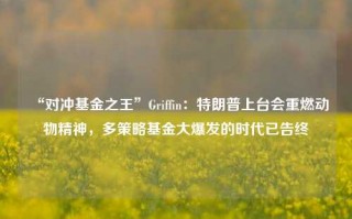 “对冲基金之王”Griffin：特朗普上台会重燃动物精神，多策略基金大爆发的时代已告终