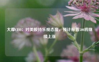 大摩CEO：对美股持乐观态度，预计标普500将继续上涨