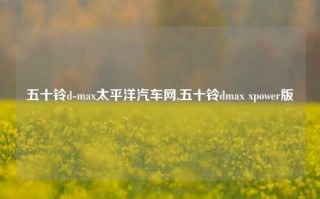 五十铃d-max太平洋汽车网,五十铃dmax xpower版