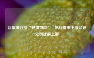 新疆银行接“双罚罚单”，执行董事不服监管处罚提起上诉