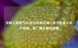 详解上海电气30.8亿元并购交易：发力机器人全产业链，第二增长曲线提速