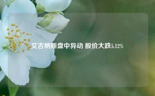 艾吉纳斯盘中异动 股价大跌5.12%