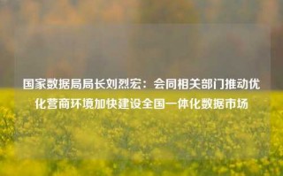 国家数据局局长刘烈宏：会同相关部门推动优化营商环境加快建设全国一体化数据市场