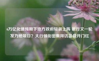 6万亿化债预期下地方政府轻装上阵 银行又一轮发力抢项目？大行领衔密集拜访备战开门红