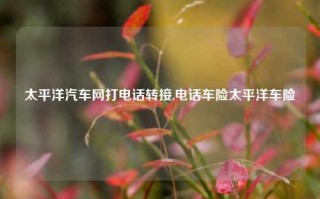 太平洋汽车网打电话转接,电话车险太平洋车险