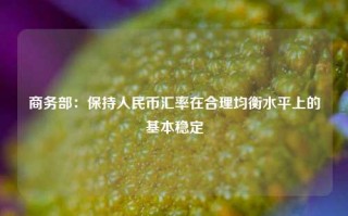 商务部：保持人民币汇率在合理均衡水平上的基本稳定