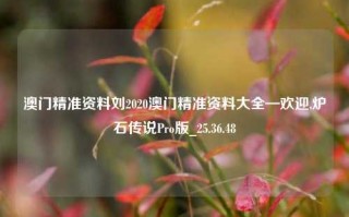 澳门精准资料刘2020澳门精准资料大全—欢迎,炉石传说Pro版_25.36.48