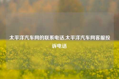 太平洋汽车网的联系电话,太平洋汽车网客服投诉电话-第1张图片-徐州汽车网