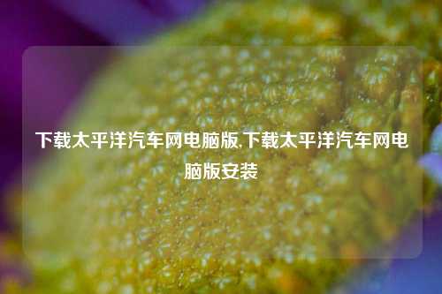 下载太平洋汽车网电脑版,下载太平洋汽车网电脑版安装-第1张图片-徐州汽车网