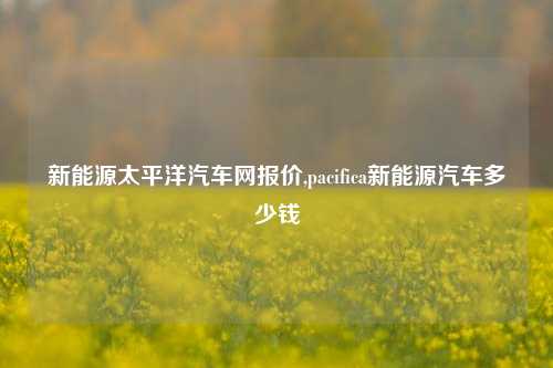 新能源太平洋汽车网报价,pacifica新能源汽车多少钱-第1张图片-徐州汽车网