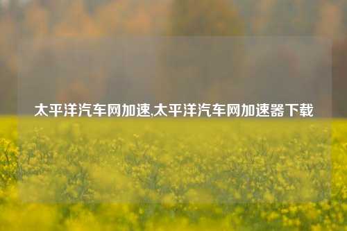 太平洋汽车网加速,太平洋汽车网加速器下载-第1张图片-徐州汽车网