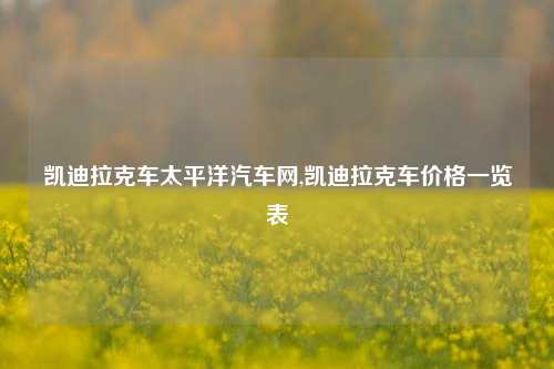 凯迪拉克车太平洋汽车网,凯迪拉克车价格一览表-第1张图片-徐州汽车网