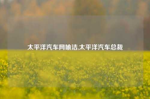 太平洋汽车网喻洁,太平洋汽车总裁-第1张图片-徐州汽车网