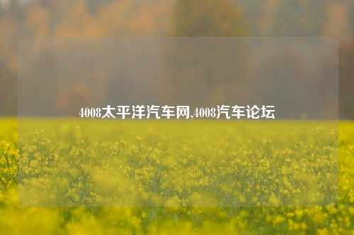 4008太平洋汽车网,4008汽车论坛-第1张图片-徐州汽车网