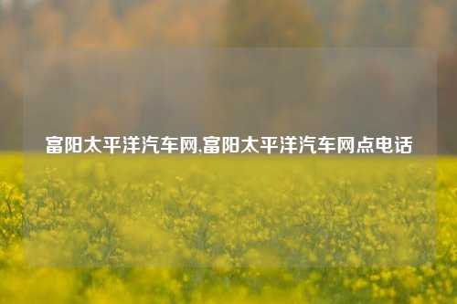 富阳太平洋汽车网,富阳太平洋汽车网点电话-第1张图片-徐州汽车网