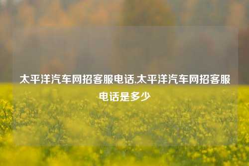 太平洋汽车网招客服电话,太平洋汽车网招客服电话是多少-第1张图片-徐州汽车网