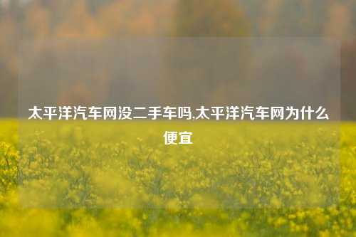 太平洋汽车网没二手车吗,太平洋汽车网为什么便宜-第1张图片-徐州汽车网