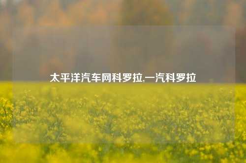 太平洋汽车网科罗拉,一汽科罗拉-第1张图片-徐州汽车网