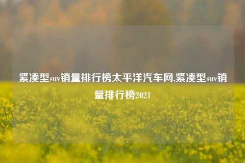 紧凑型suv销量排行榜太平洋汽车网,紧凑型suv销量排行榜2021-第1张图片-徐州汽车网