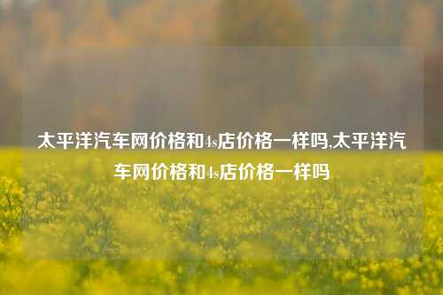 太平洋汽车网价格和4s店价格一样吗,太平洋汽车网价格和4s店价格一样吗-第1张图片-徐州汽车网