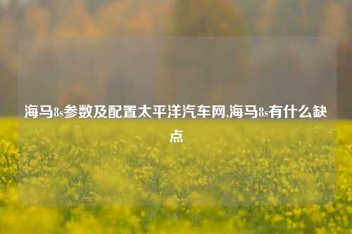 海马8s参数及配置太平洋汽车网,海马8s有什么缺点-第1张图片-徐州汽车网