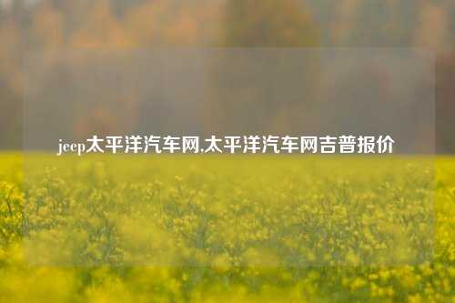 jeep太平洋汽车网,太平洋汽车网吉普报价-第1张图片-徐州汽车网