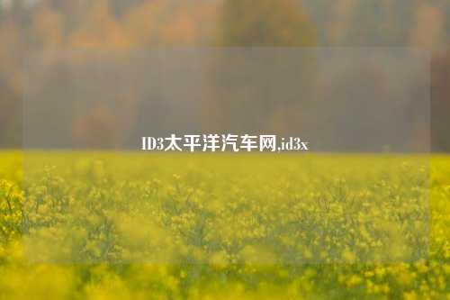 ID3太平洋汽车网,id3x-第1张图片-徐州汽车网