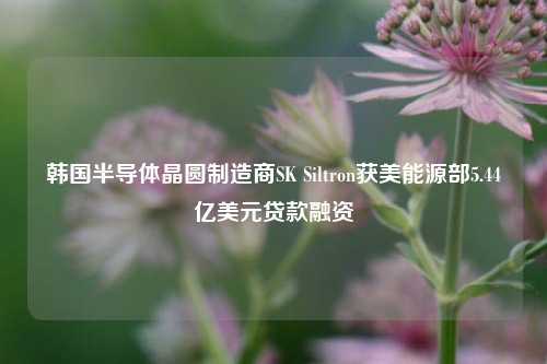 韩国半导体晶圆制造商SK Siltron获美能源部5.44亿美元贷款融资-第1张图片-徐州汽车网