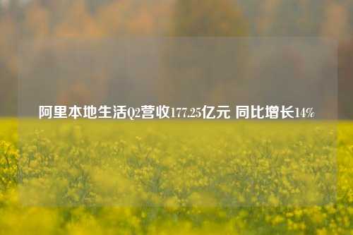 阿里本地生活Q2营收177.25亿元 同比增长14%-第1张图片-徐州汽车网