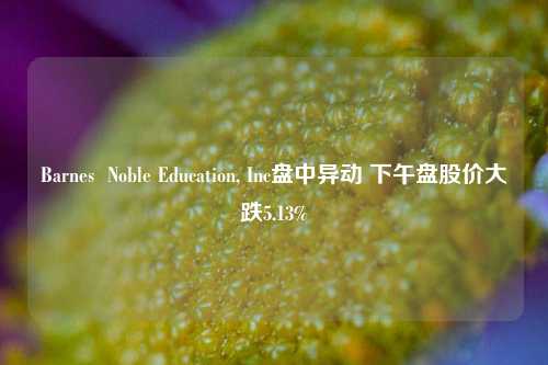 Barnes  Noble Education, Inc盘中异动 下午盘股价大跌5.13%-第1张图片-徐州汽车网