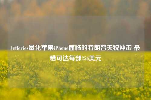 Jefferies量化苹果iPhone面临的特朗普关税冲击 最糟可达每部256美元-第1张图片-徐州汽车网