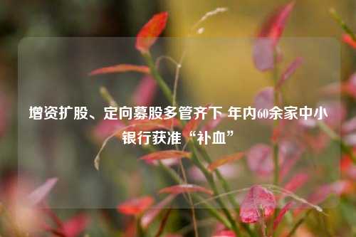 增资扩股、定向募股多管齐下 年内60余家中小银行获准“补血”-第1张图片-徐州汽车网