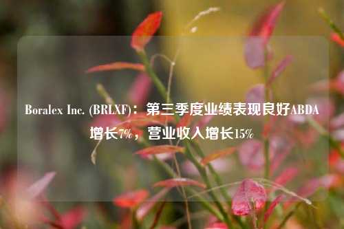 Boralex Inc. (BRLXF)：第三季度业绩表现良好ABDA增长7%，营业收入增长15%-第1张图片-徐州汽车网