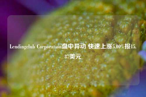 Lendingclub Corporation盘中异动 快速上涨5.00%报15.87美元-第1张图片-徐州汽车网