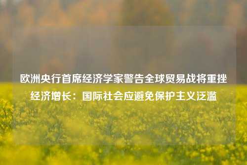 欧洲央行首席经济学家警告全球贸易战将重挫经济增长：国际社会应避免保护主义泛滥-第1张图片-徐州汽车网