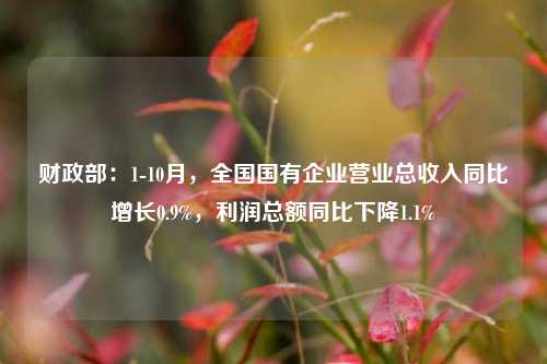 财政部：1-10月，全国国有企业营业总收入同比增长0.9%，利润总额同比下降1.1%-第1张图片-徐州汽车网