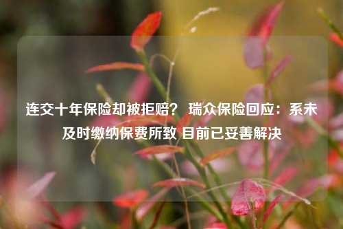 连交十年保险却被拒赔？ 瑞众保险回应：系未及时缴纳保费所致 目前已妥善解决-第1张图片-徐州汽车网