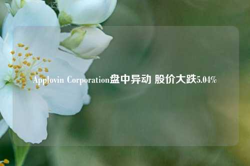 Applovin Corporation盘中异动 股价大跌5.04%-第1张图片-徐州汽车网