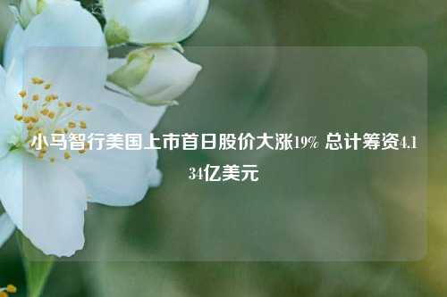 小马智行美国上市首日股价大涨19% 总计筹资4.134亿美元-第1张图片-徐州汽车网